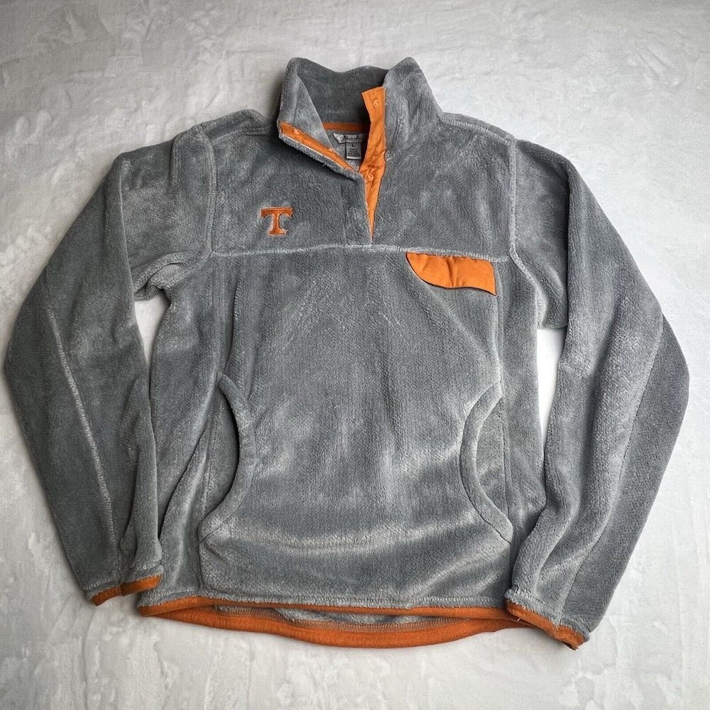 Pressbox Heather Gray and Bright Orange Varsity Jacket